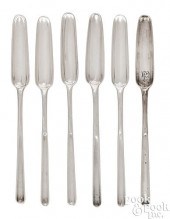 SIX GEORGIAN SILVER MARROW SCO