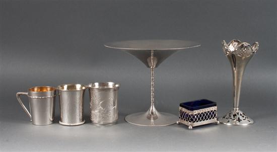 Six German silver table articles by