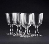 SIX GLASS GOBLETSSix glass gob