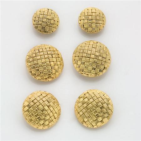 Six Gold Blazer Buttons 	 