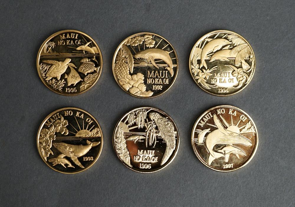 SIX GOLD PLATED MAUI TRADE