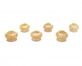 SIX GOLD QUEZAL ART GLASS SHAD