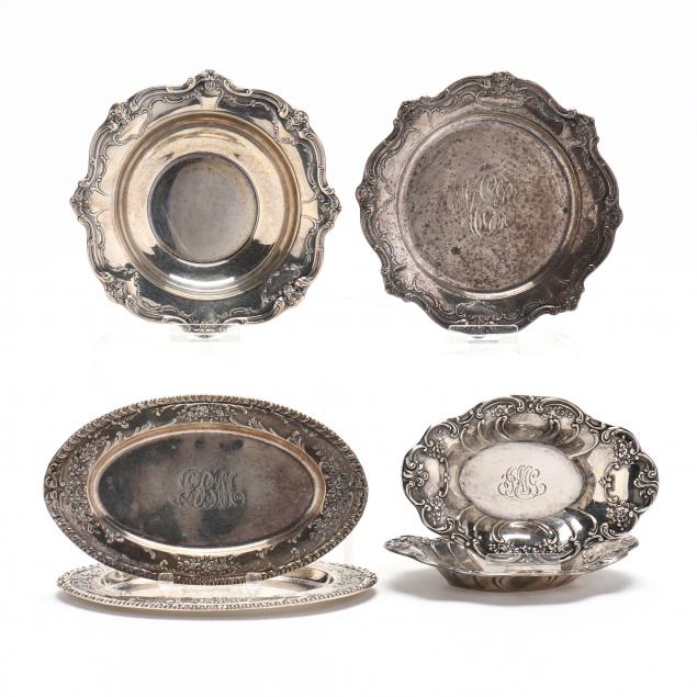 SIX GORHAM STERLING SILVER DISHES