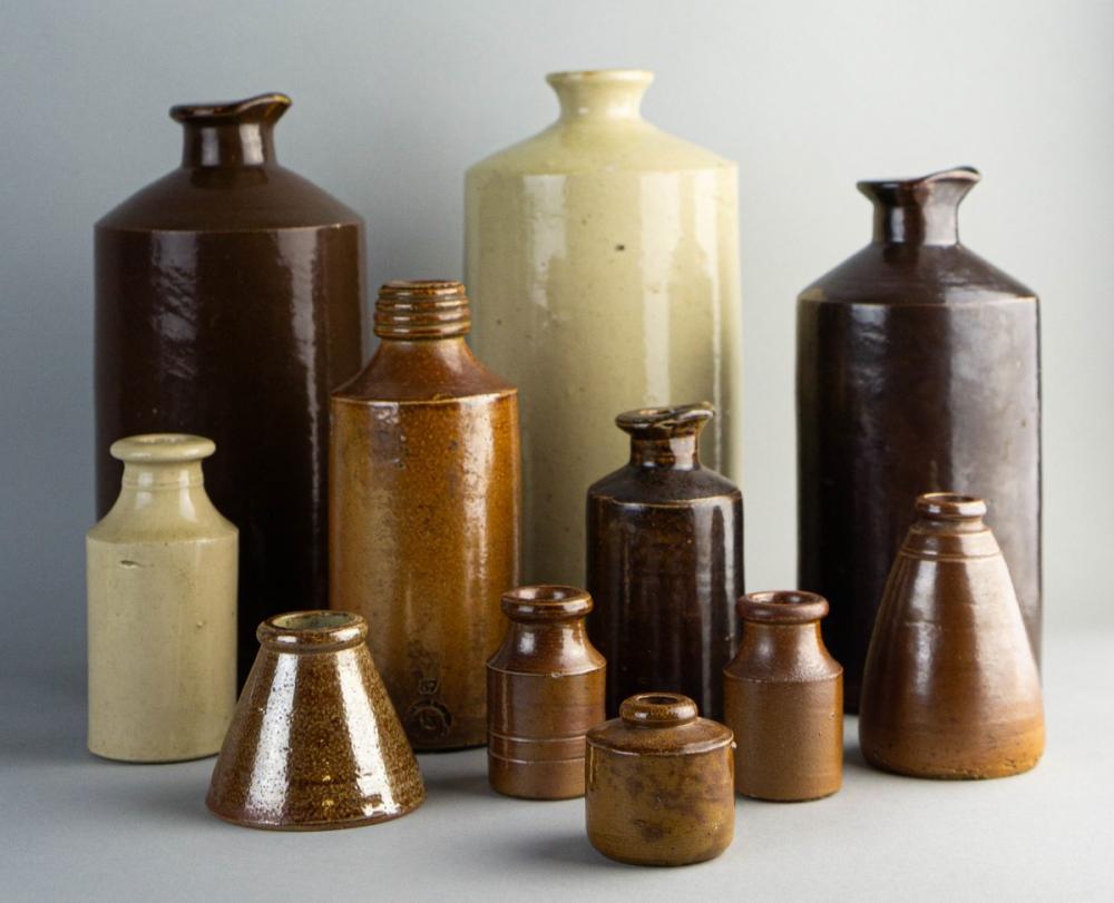 SIX GRADUATED ENGLISH SALTGLAZE