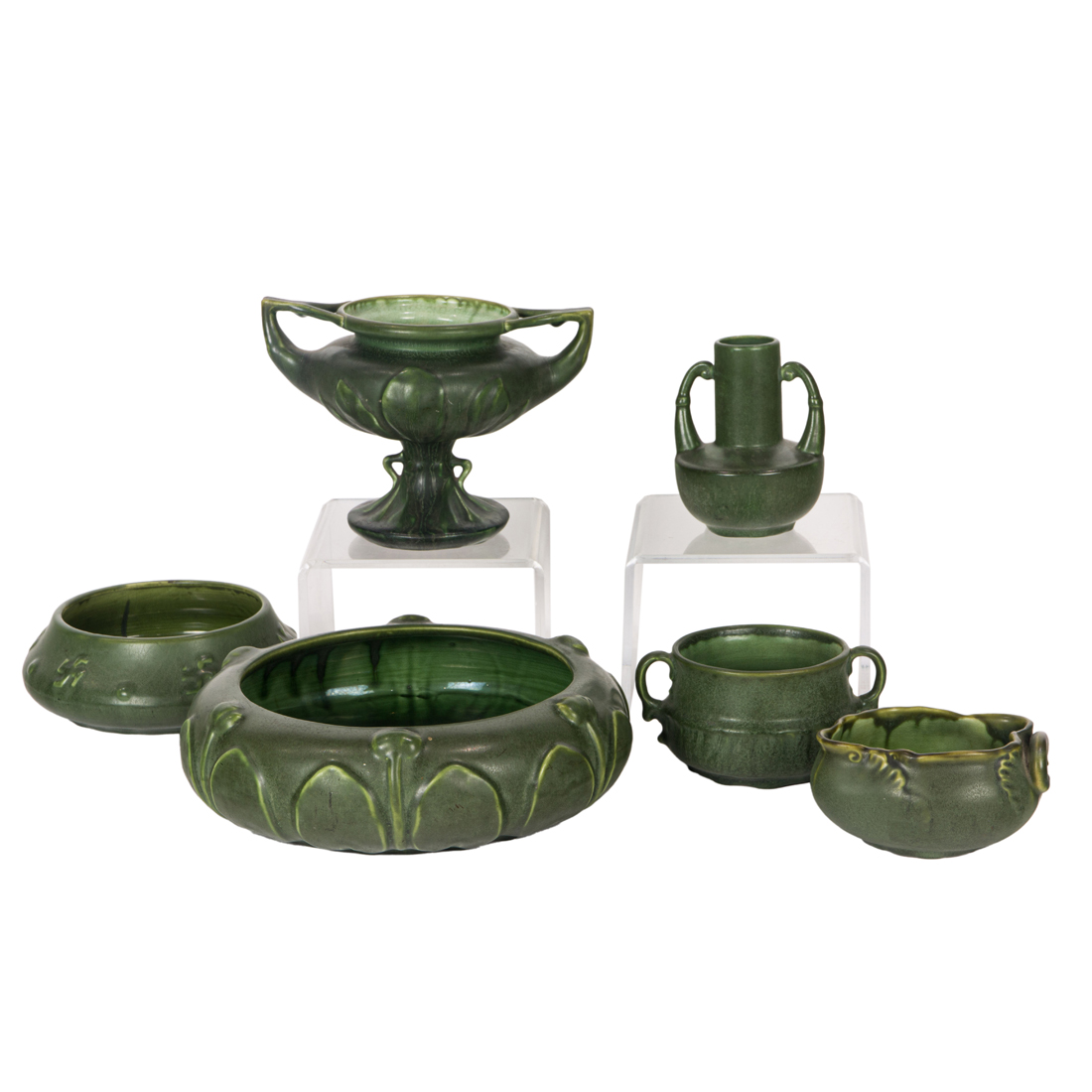 SIX HAMPSHIRE ARTS & CRAFTS DARK