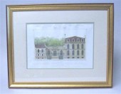 Six hand-colored architectural