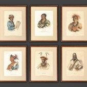 Six Hand-Colored Lithographs b