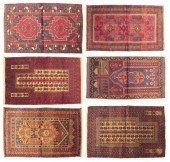 SIX HAND KNOTTED BELOUCHI TRIB