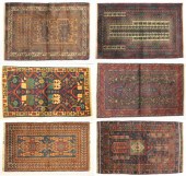 SIX HAND KNOTTED BELOUCHI TRIB