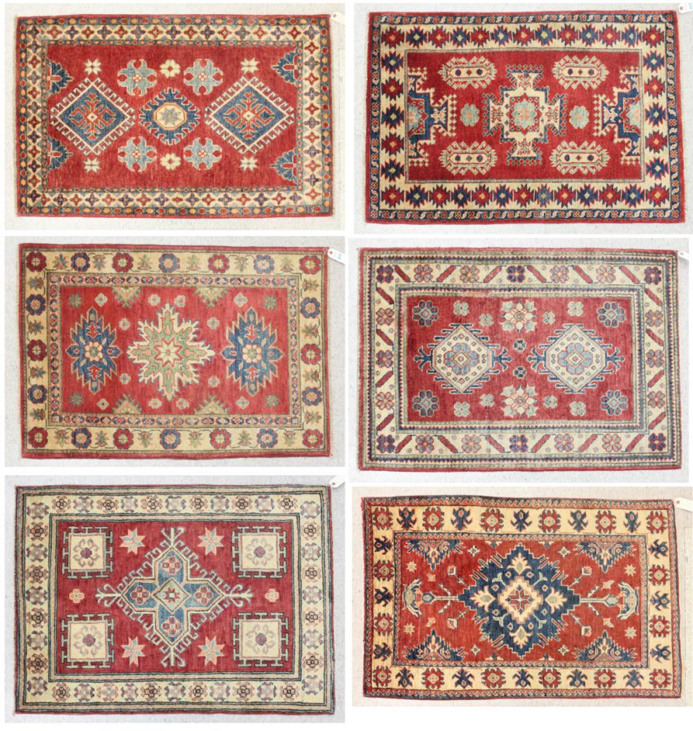 SIX HAND KNOTTED ORIENTAL AREA
