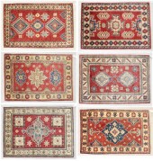 SIX HAND KNOTTED ORIENTAL AREA