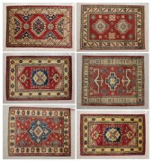 SIX HAND KNOTTED ORIENTAL AREA