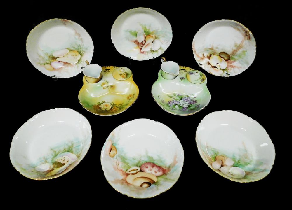 SIX HAND-PAINTED HAVILAND & CO.