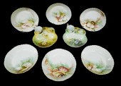SIX HAND-PAINTED HAVILAND & CO