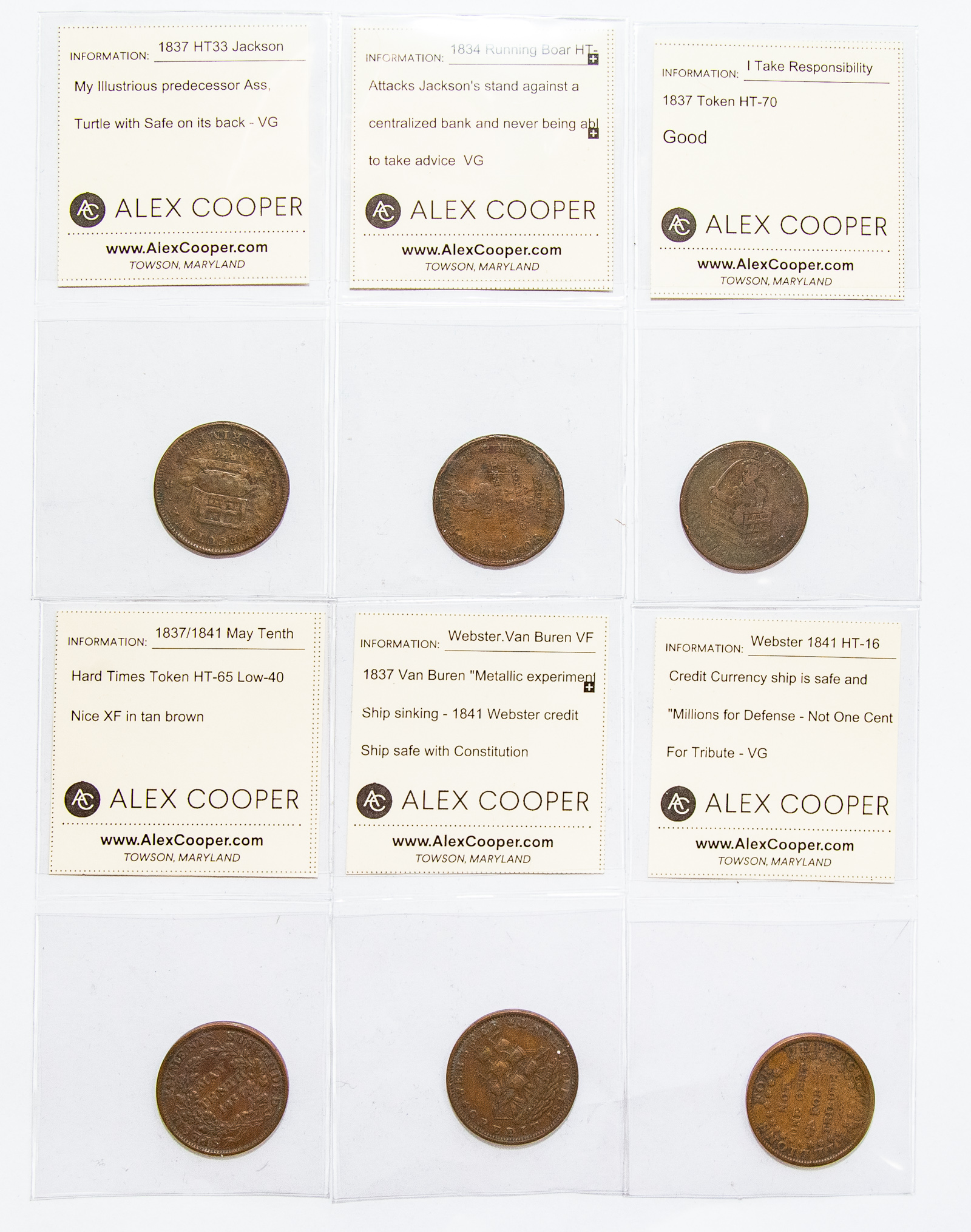 SIX HARD TIMES TOKENS 1) May