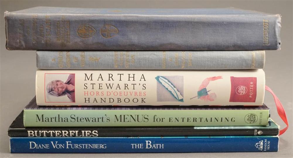 SIX HARDCOVER BOOKS, INCLUDING