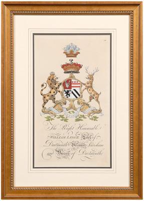 Six heraldry engravings: heraldic