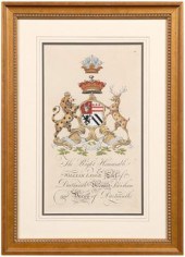 Six heraldry engravings: heral