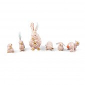 SIX HEREND PORCELAIN RUST NETT