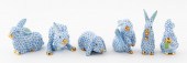 SIX HEREND RABBIT "FISHNET" FO