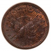 SIX HIGH GRADE CIVIL WAR TOKEN