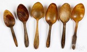 SIX HORN SPOONS, CA. 1900Six h