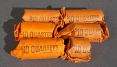 SIX INCOMPLETE ROLLS OF U.S. S