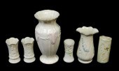 SIX IRISH BELLEEK VASES, 20TH