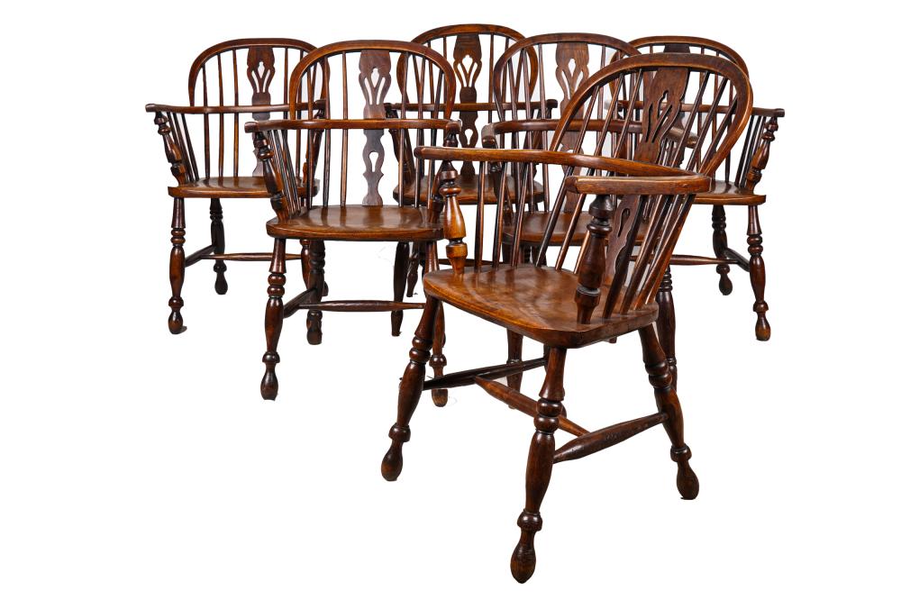 SIX IRISH WINDSOR ARMCHAIRSan