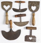 SIX IRON AND WOOD FOOD CHOPPER