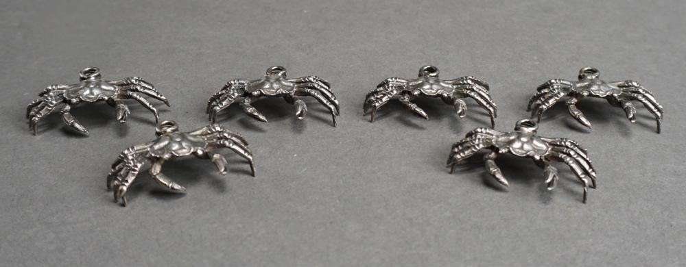 SIX ITALIAN 800-SILVER CRAB-FORM
