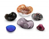 SIX ITALIAN ART GLASS DISHESSi