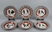 SIX ITALIAN CREAMWARE PLATES f