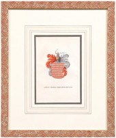 Six Italian heraldry lithograp