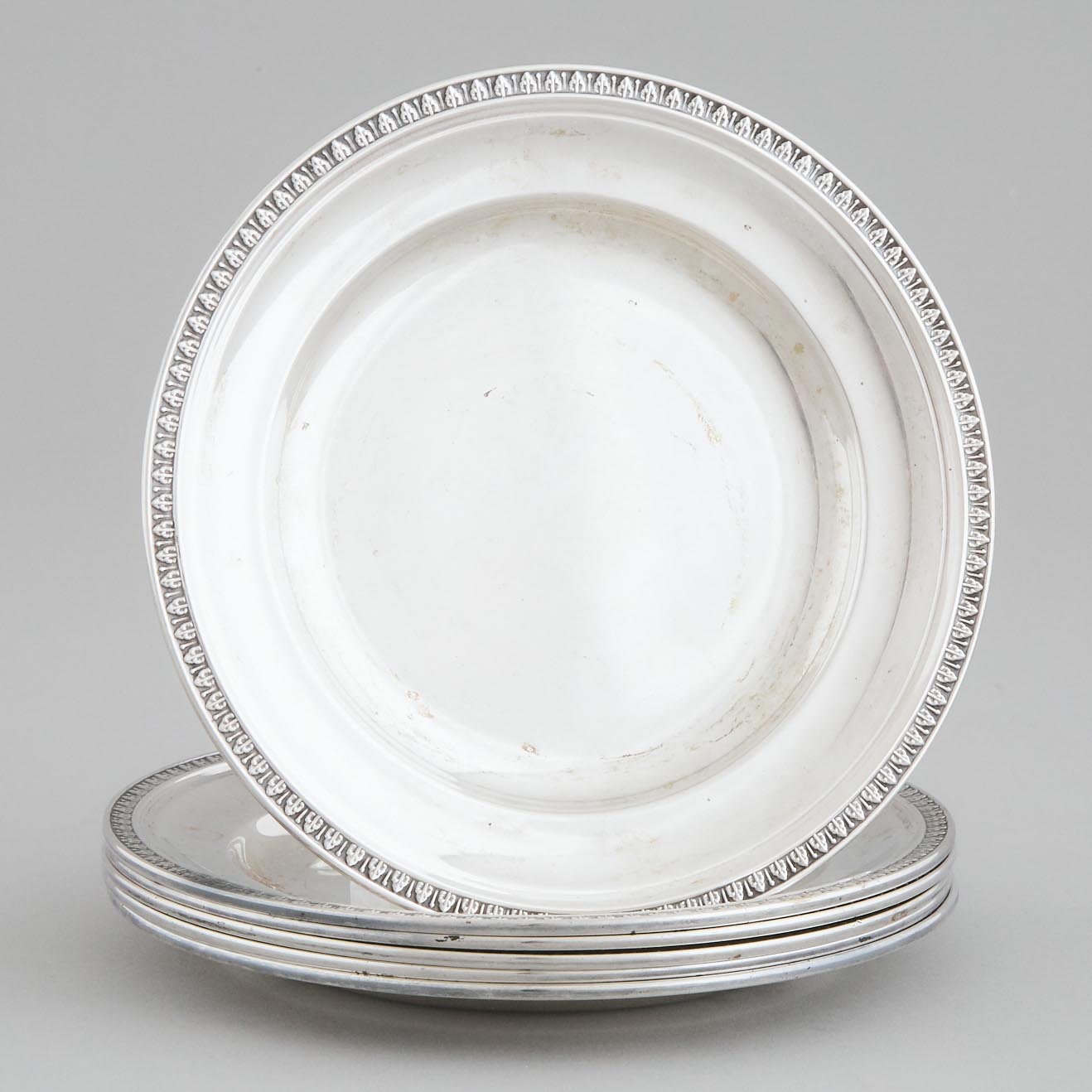 Six Italian Silver Side Plates,