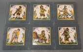 SIX ITALIAN TILES OF MUSICIANS