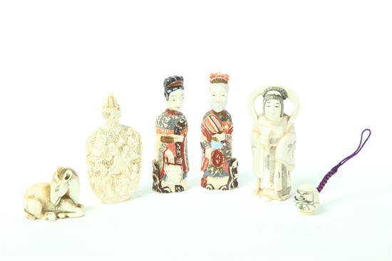 SIX IVORY FIGURES.  Asian  1st