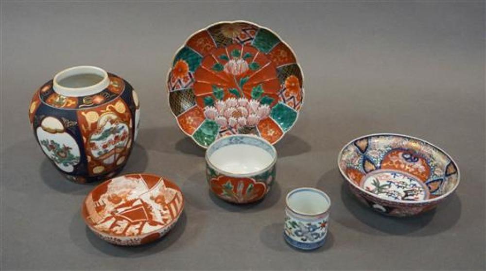 SIX JAPANESE IMARI AND KUTANI