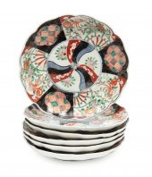 SIX JAPANESE IMARI PORCELAIN D