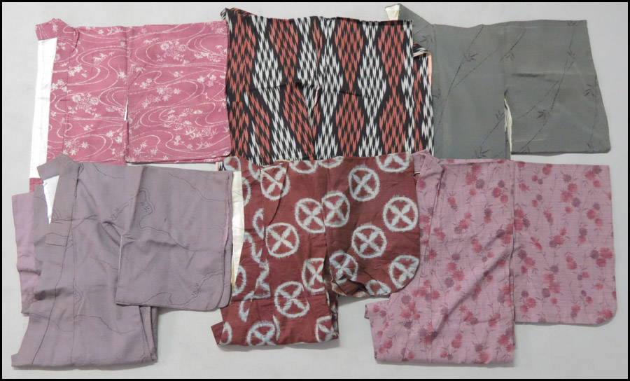 SIX JAPANESE KIMONOS. Condition: No
