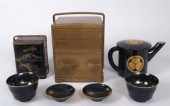 Six Japanese lacquer table ite
