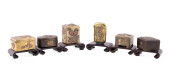 SIX JAPANESE MINIATURE METALWO