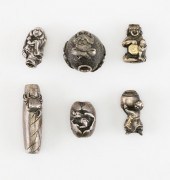 SIX JAPANESE SILVER AND MIXED