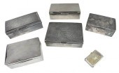 SIX JAPANESE SILVER DESK ITEMS