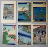 SIX JAPANESE UKIYO-E PRINTS af