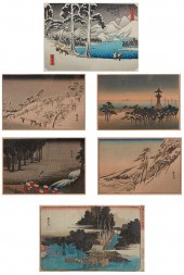 SIX JAPANESE UKIYO-E PRINTSA g
