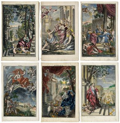 Six Johann Volckamer engravings: