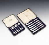 SIX JOHN STONE STERLING SILVER