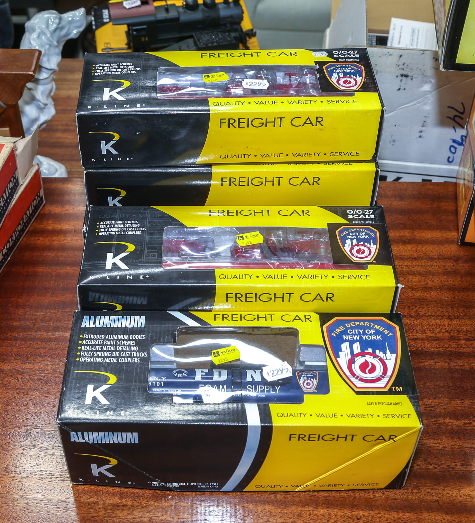 SIX K-LINE FDNY "O" GAUGE FREIGHT