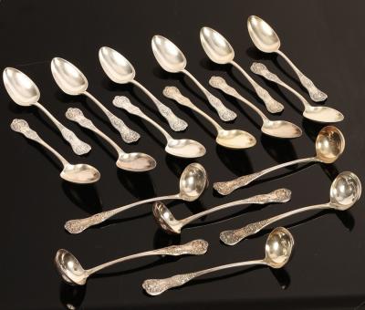 Six Kings pattern silver plated